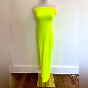Skims neon yellow tube dress